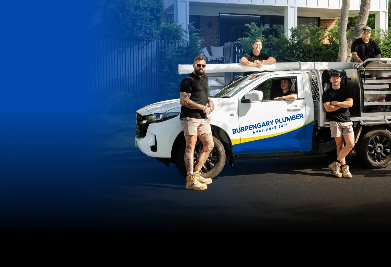 Burpengary Plumber team with the ute